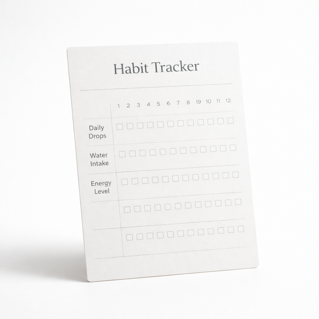Blue Burn Daily Wellness Habit Tracker