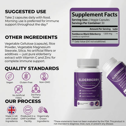 Gut Support Complex with Elderberry, Zinc & Vitamin C