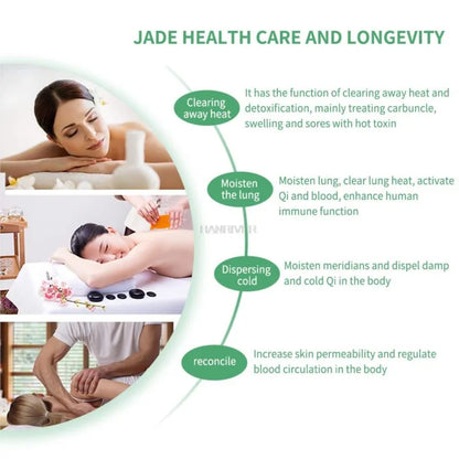 Natural Massage Gua Sha Jade Board Aventurine Powder Crystal Scraping Stone Back Shoulder Face Manual Massager Beauty Tool