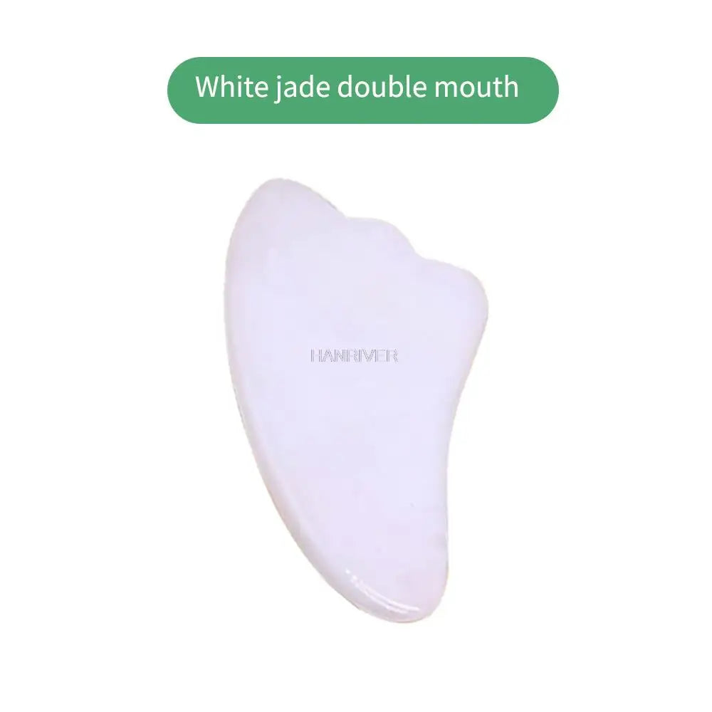 Natural Massage Gua Sha Jade Board Aventurine Powder Crystal Scraping Stone Back Shoulder Face Manual Massager Beauty Tool